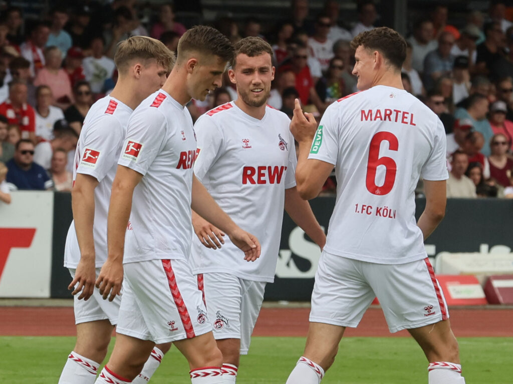 Eric Martel, Luca Waldschmidt, Dejan Ljubicic vom 1. FC Köln