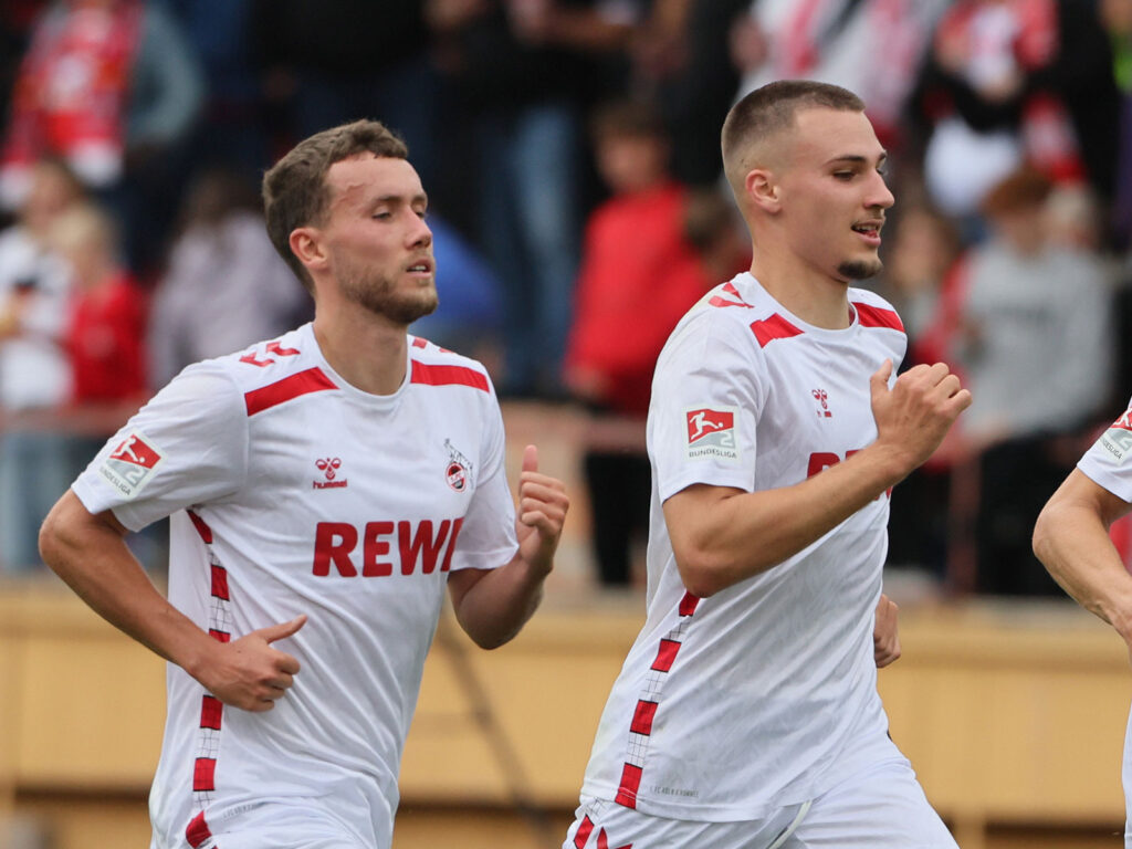 Luca Waldschmidt und Tim Lemperle vom 1. FC Köln