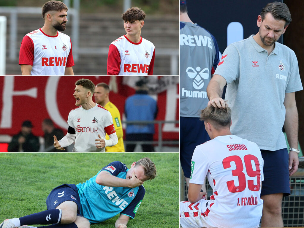 Nikola Soldo, Jaka Potocnik, Maxi Schmid, Jacob Christensen und Florian Kainz vom 1. FC Köln.