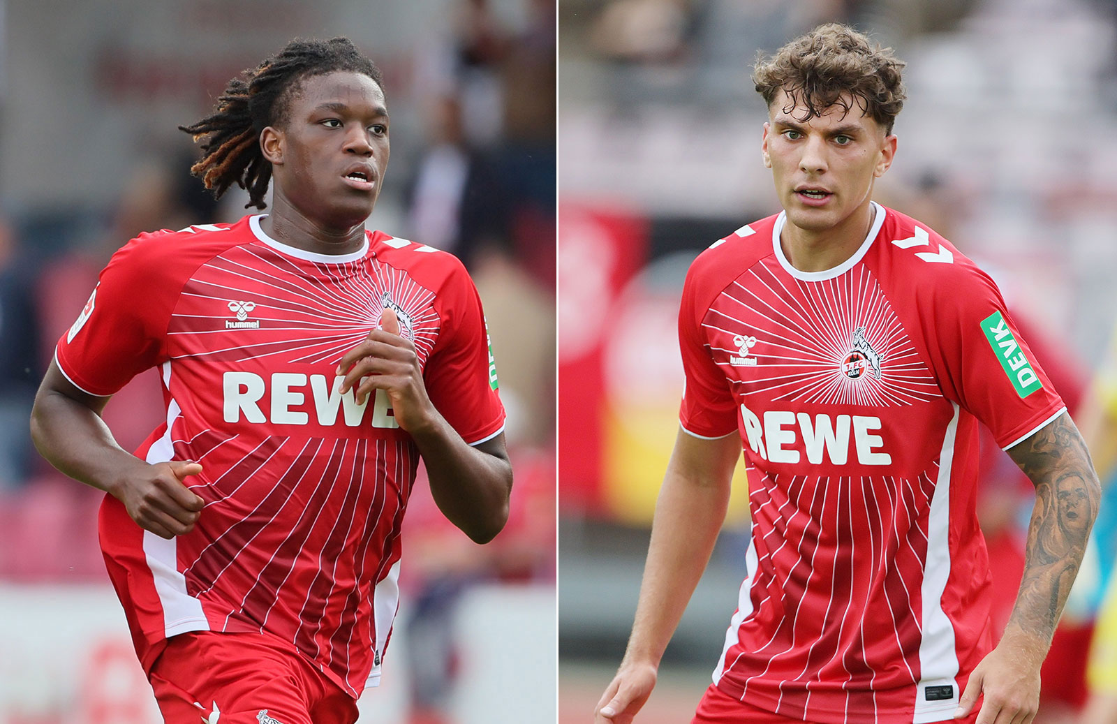 Elias Bakatukanda und Julian Pauli vom 1. FC Köln