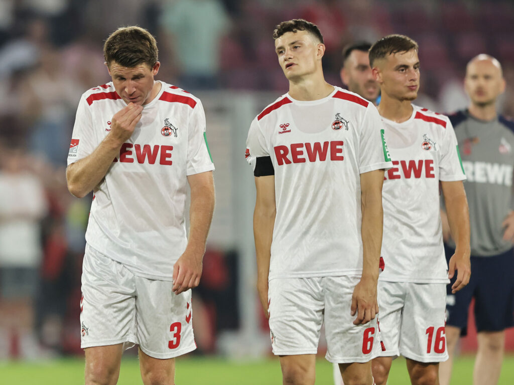 Enttäuschte Spieler des 1. FC Köln