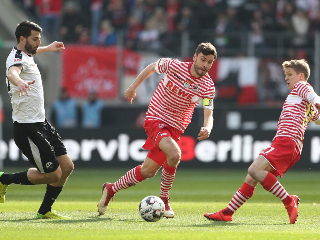 1.FC Köln vs. Sandhausen 23. Spieltag 23.02.2019 Jonas Hector gegen Sandhausen