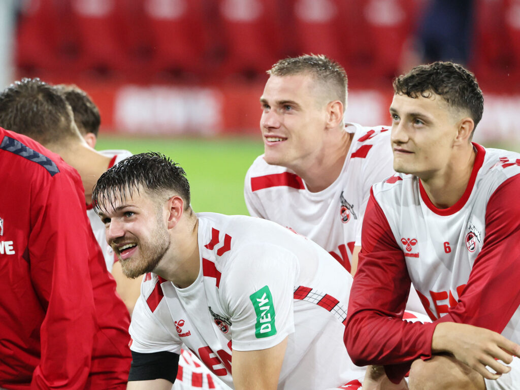 Jan Thielmann und Eric Martel vom 1. FC Köln