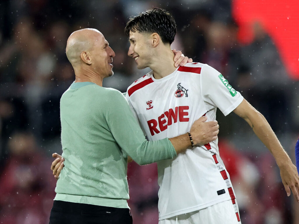 Gerhard Struber und Denis Huseinbasic vom 1. FC Köln