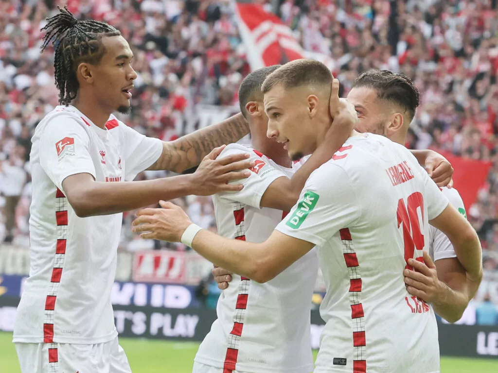 Jubel bei den Spielern des 1. FC Köln