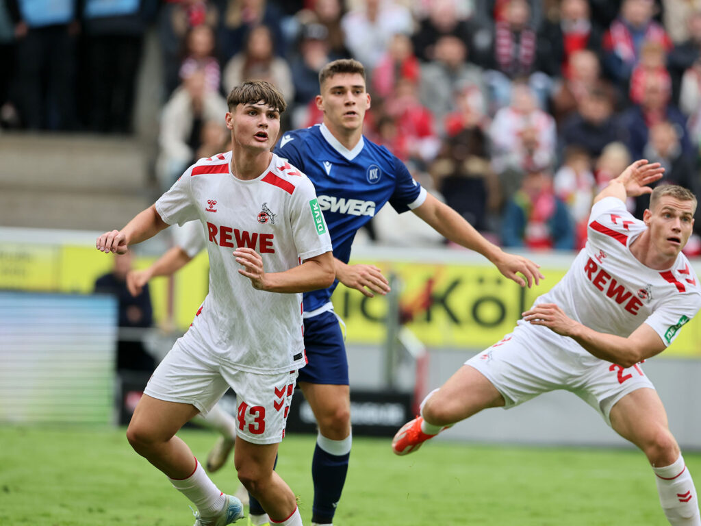 Jaka Potocnik mit dem 1. FC Köln gegen den Karlsruher SC