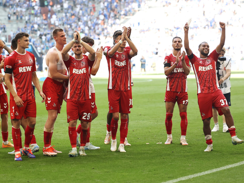 Jubel bei den Spielern des 1. FC Köln