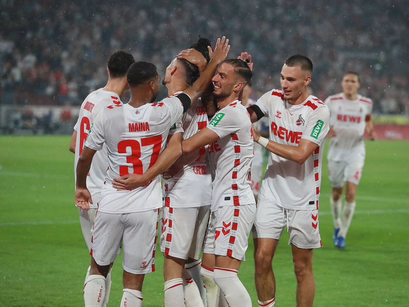 Jubel bei den Spielern des 1. FC Köln