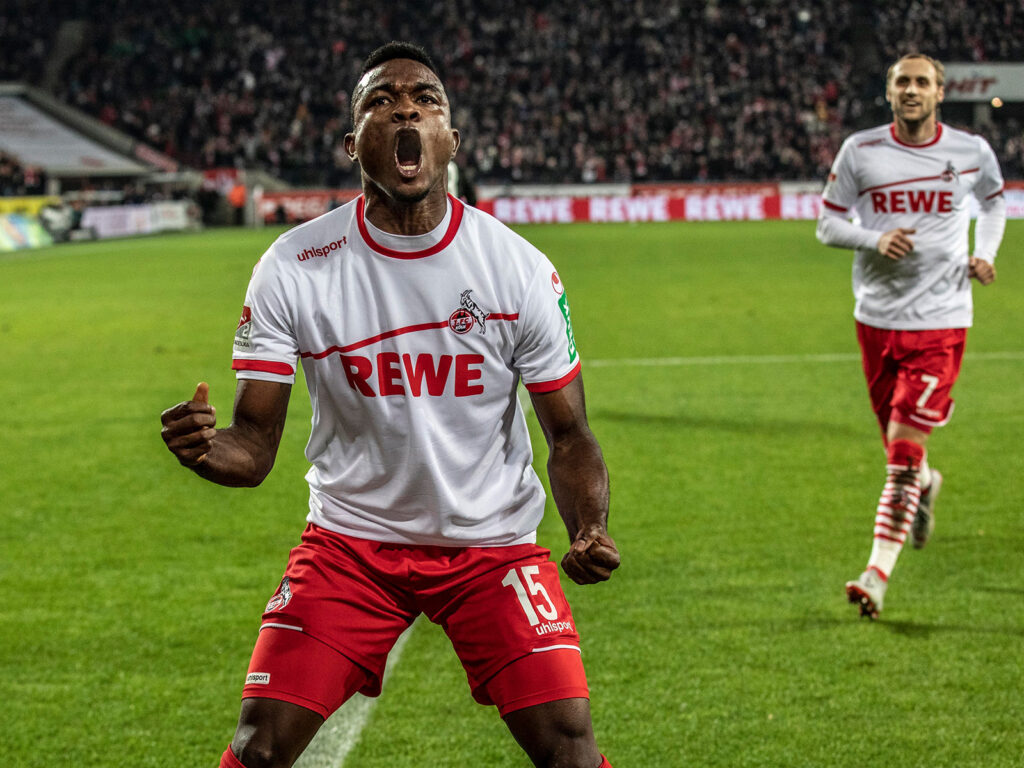 Jhon Cordoba im Spiel des 1. FC Köln gegen Magdeburg.