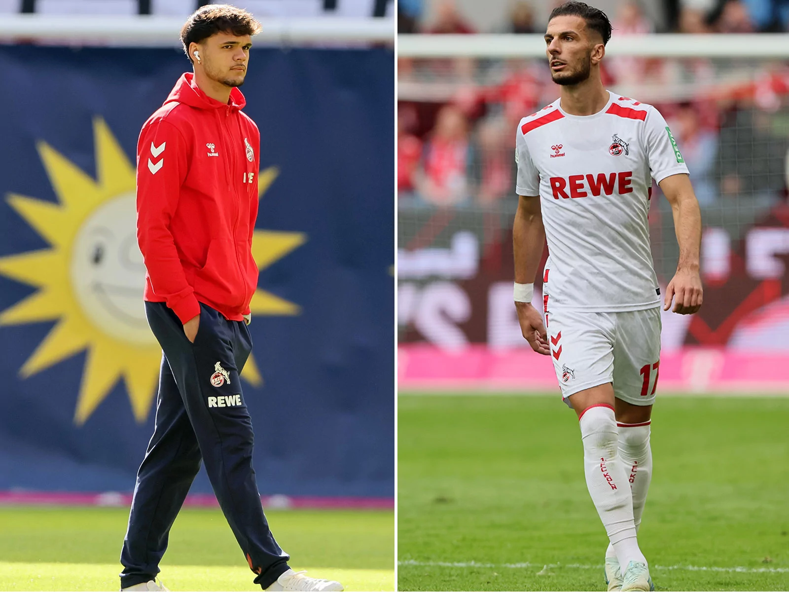 Max Finkgräfe und Leart Pacarada vom 1. FC Köln.