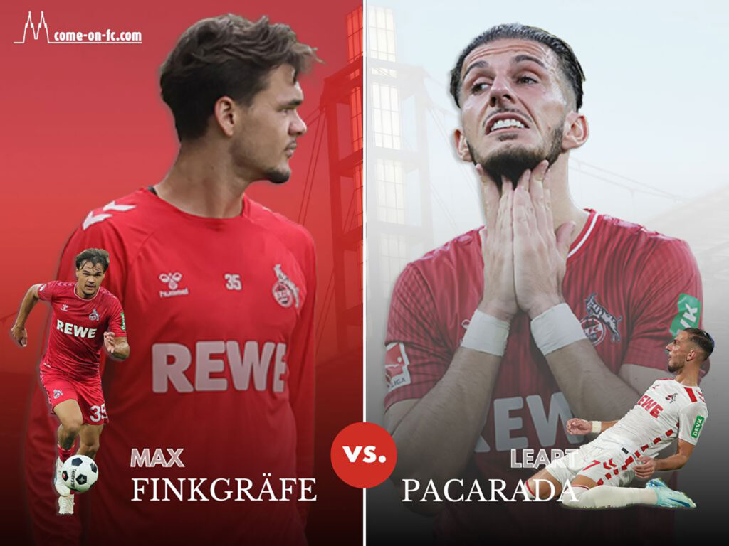 Max Finkgräfe und Leart Pacarada vom 1. FC Köln.