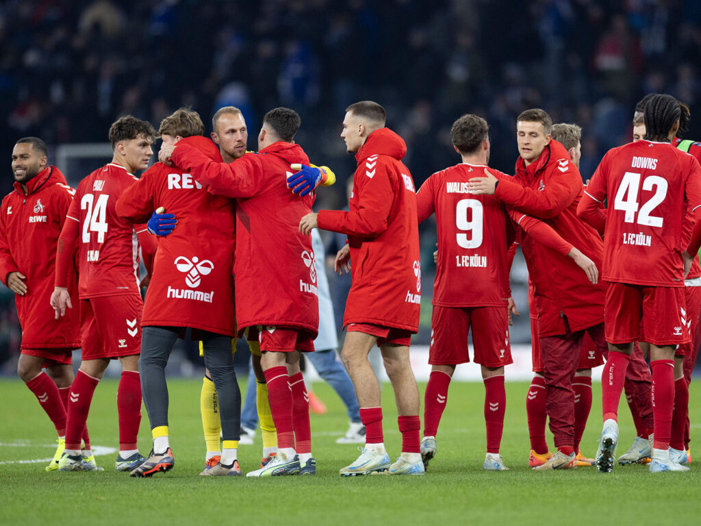 Jubel bei den Spielern des 1. FC Köln