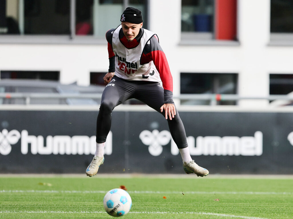 Tim Lemperle beim Training des 1. FC Köln