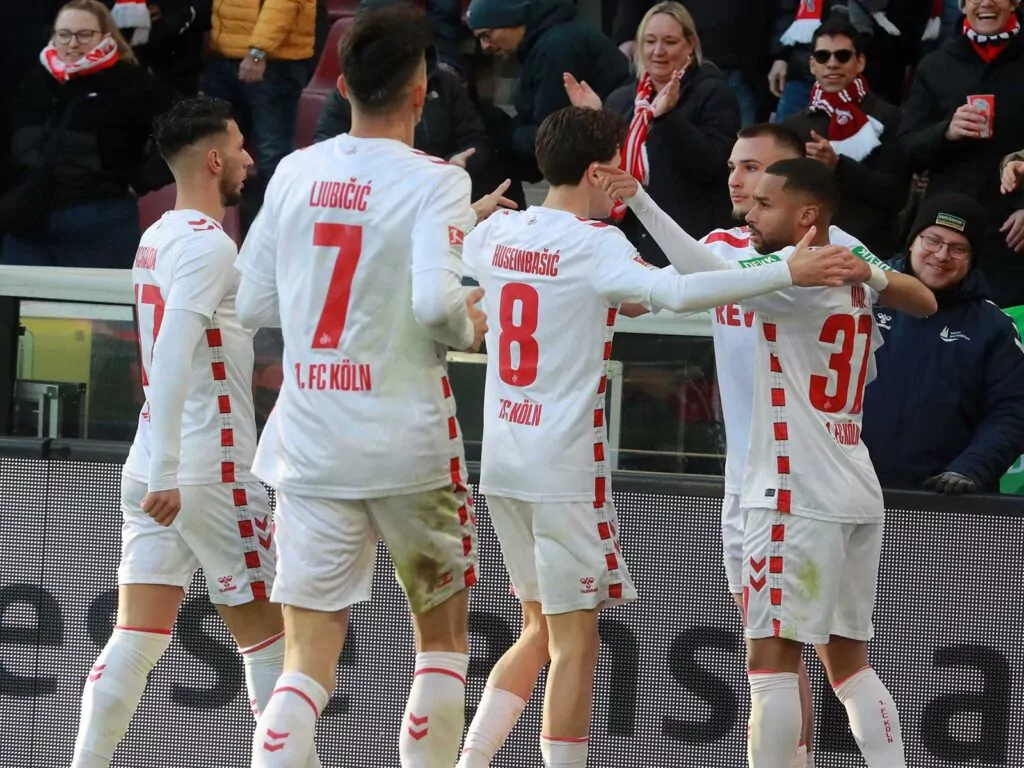 Jubel bei den Spielern des 1. FC Köln