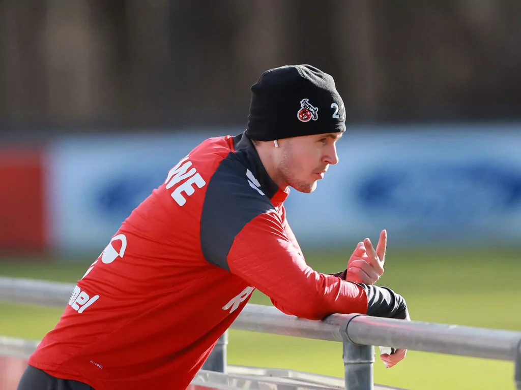 Jacob Christensen schaut beim Training des 1. FC Köln vorbei