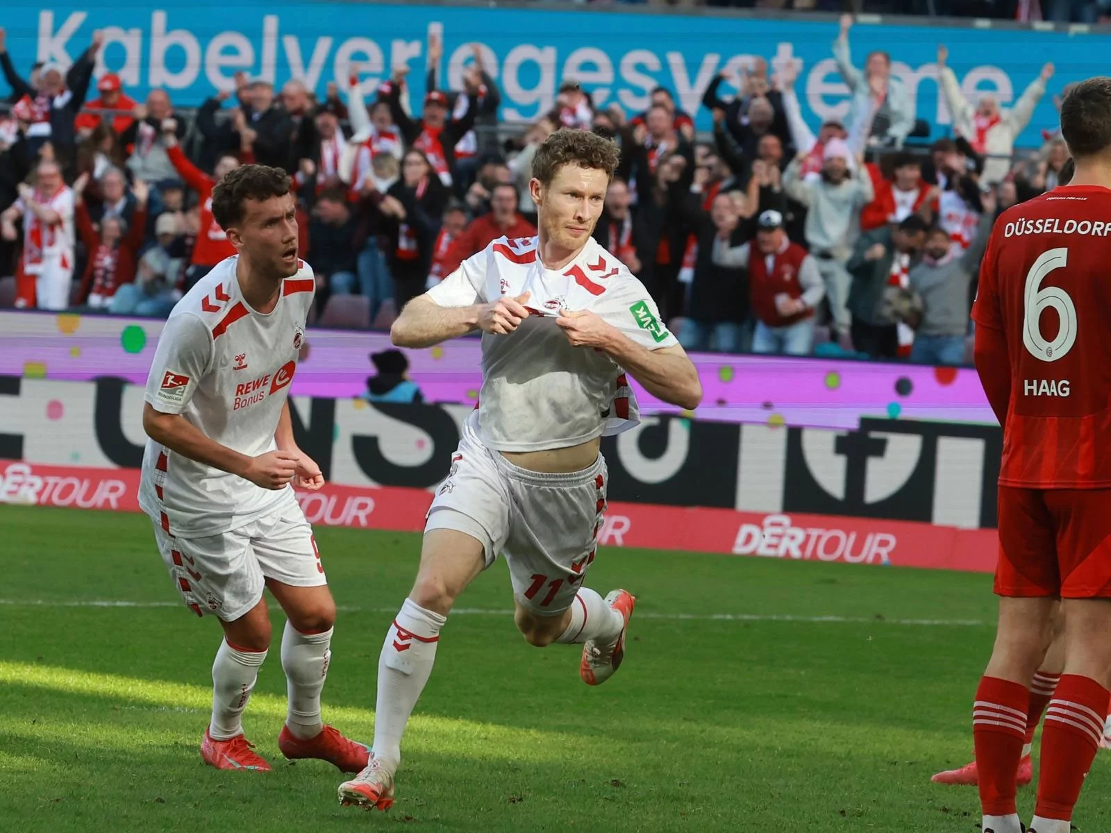 Florian Kainz nach seinem Treffer zur Kölner Führung