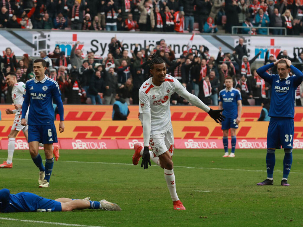 Damion Downs nach seinem Trefffer für den 1. FC Köln