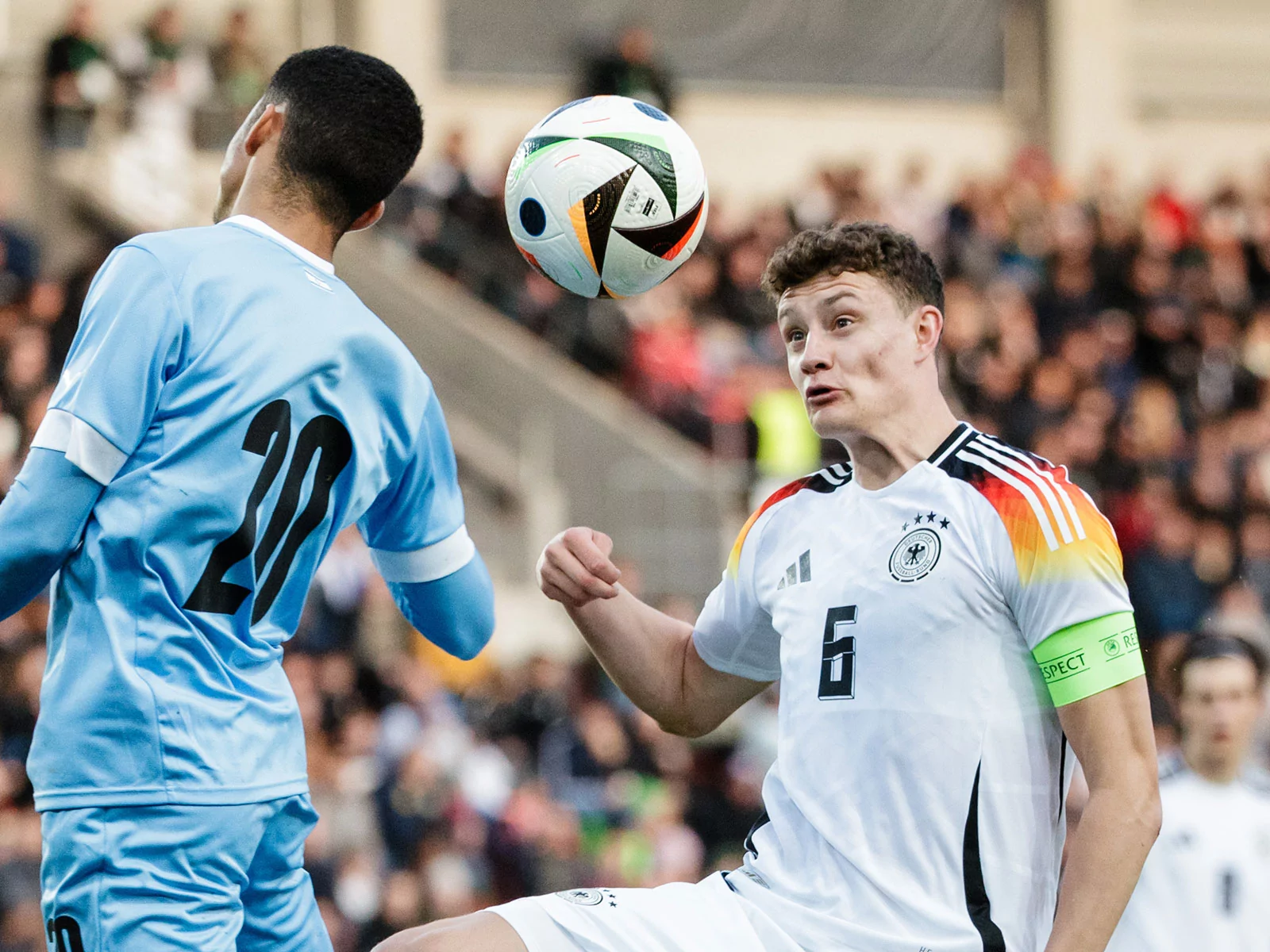 Eric Martel als Kapitän der deutschen U21-Nationalmannschaft
