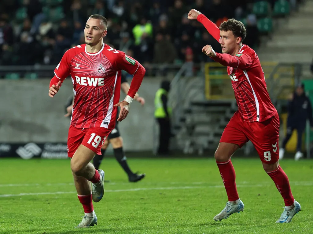 Jubel bei den Spielern des 1. FC Köln