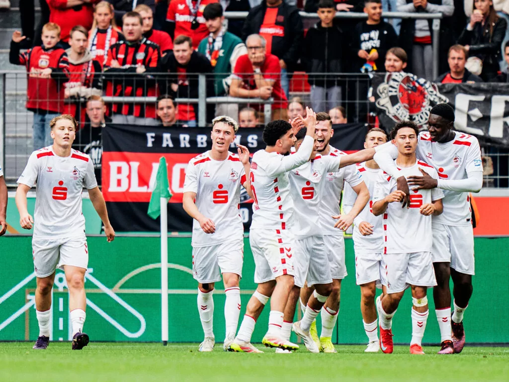 Jubel bei den Spielern des 1. FC Köln