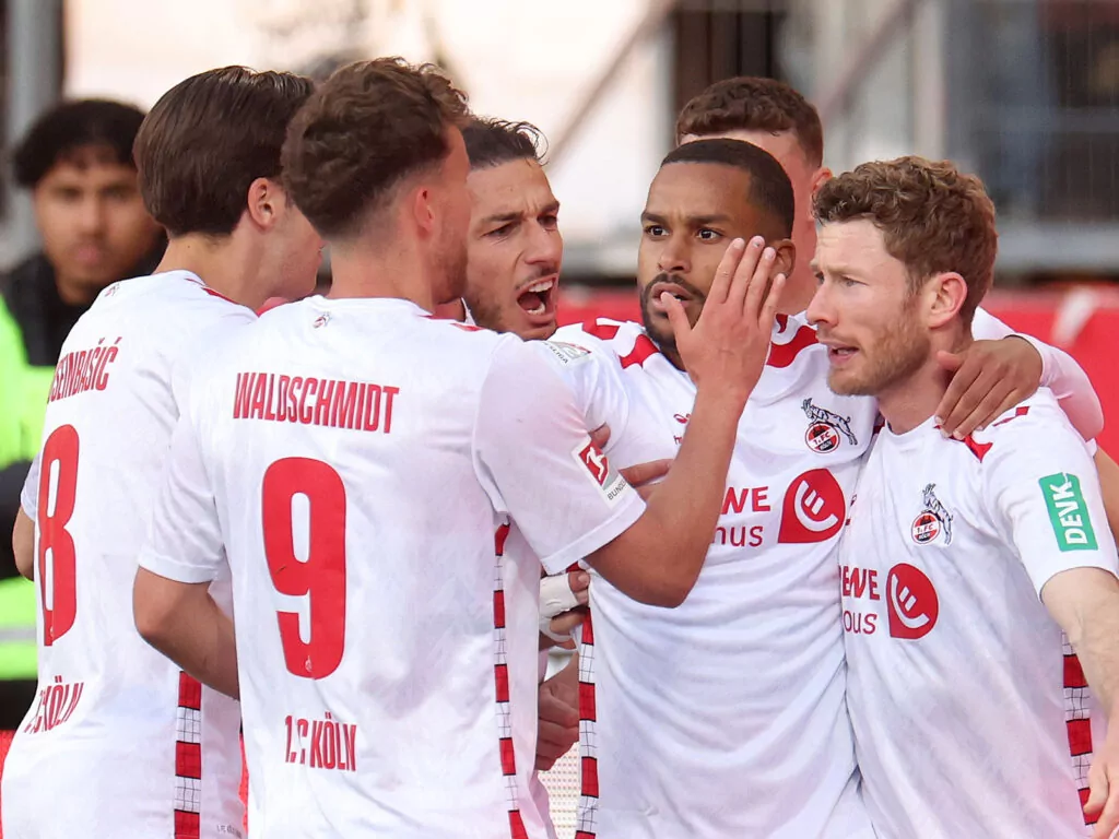 Jubel bei den Spielern des 1. FC Köln