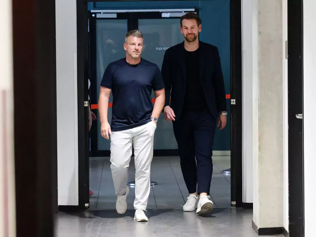 Lukas Kwasniok und Thomas Kessler vom 1. FC Köln