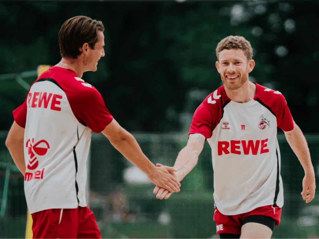 Jakub Kaminski und Florian Kainz vom 1. FC Köln