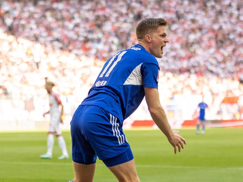Bundesliga Stürmer Marius Bülter (Photo by Maja Hitij/Getty Images)