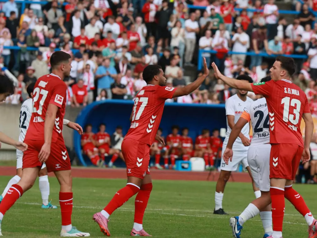 Jubel bei den Spielern des 1. FC Köln
