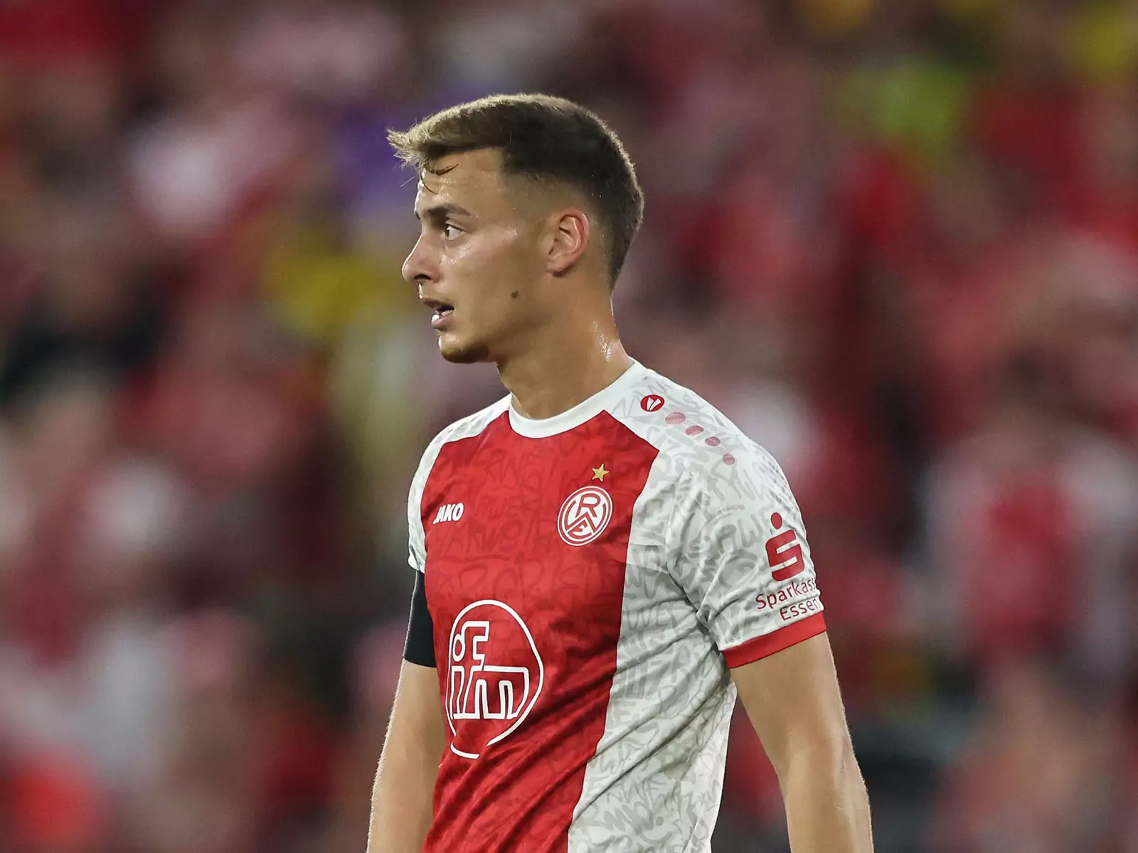 Marvin Obuz für Rot-Weiß Essen im Duell gegen Borussia Dortmund