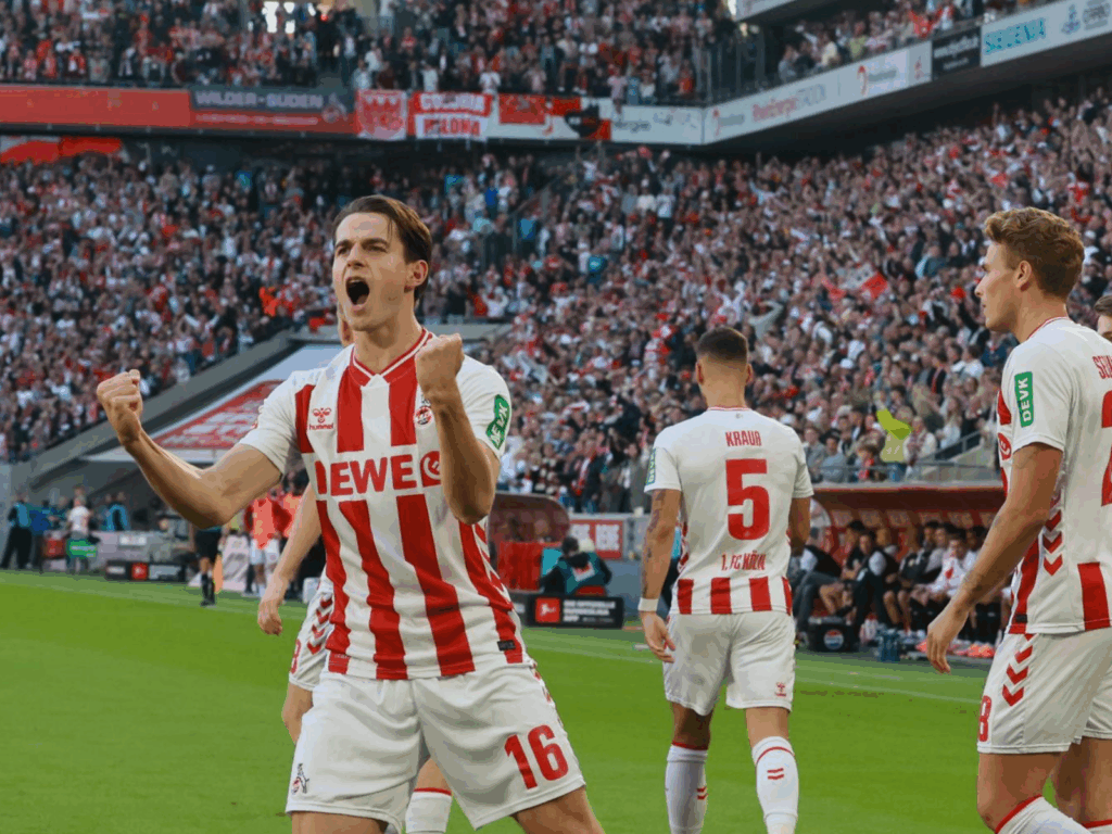 Jakub Kaminski vom 1. FC Köln beim Torjubel.