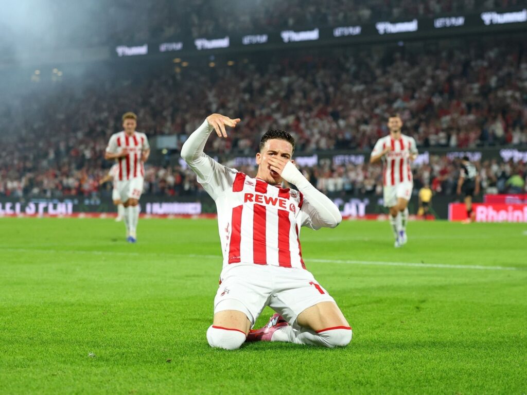 Said El Mala jubelt nach seinem Treffer beim 1. FC Köln