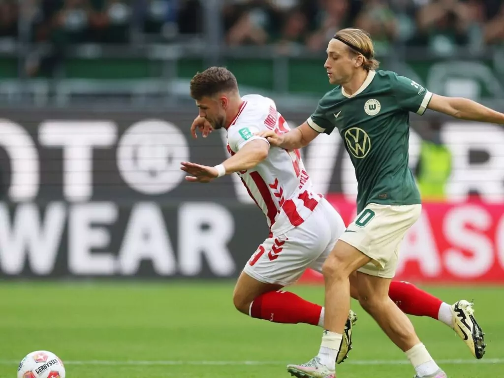 Jan Thielmann im Spiel gegen den VfL Wolfsburg