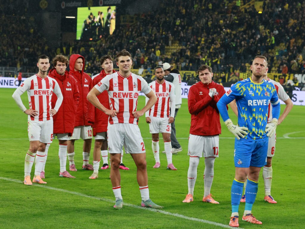Enttäuschung bei den Spielern des 1. FC Köln