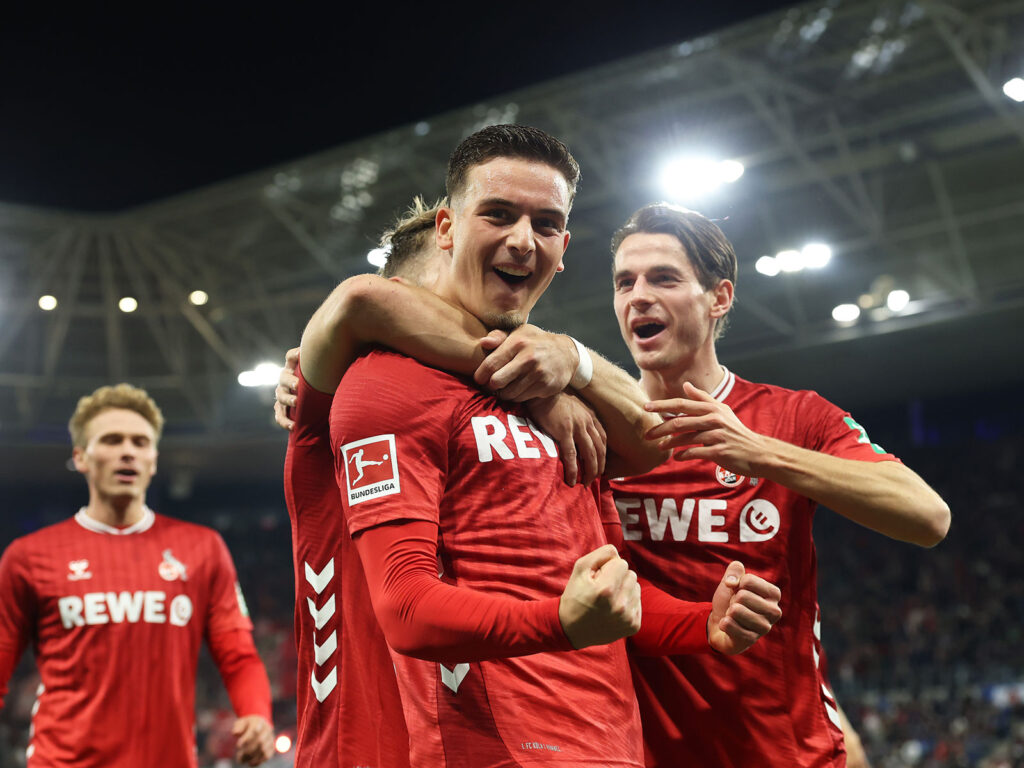 Said El Mala jubelt nach seinem Treffer gegen die TSG Hoffenheim.