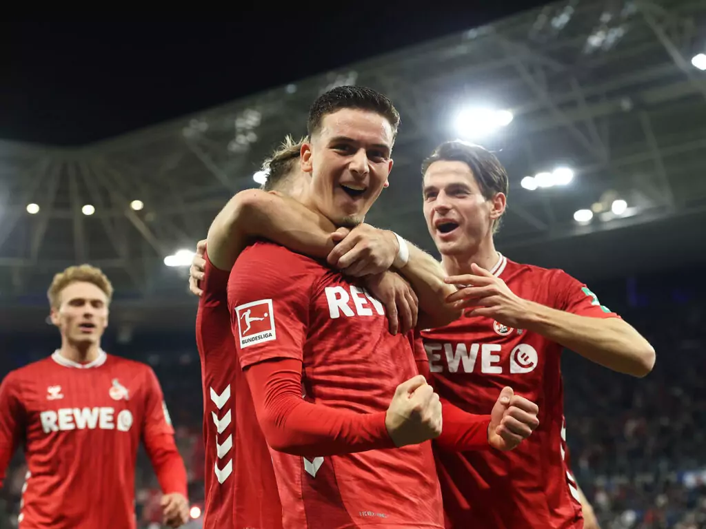 Said El Mala jubelt nach seinem Treffer gegen die TSG Hoffenheim.