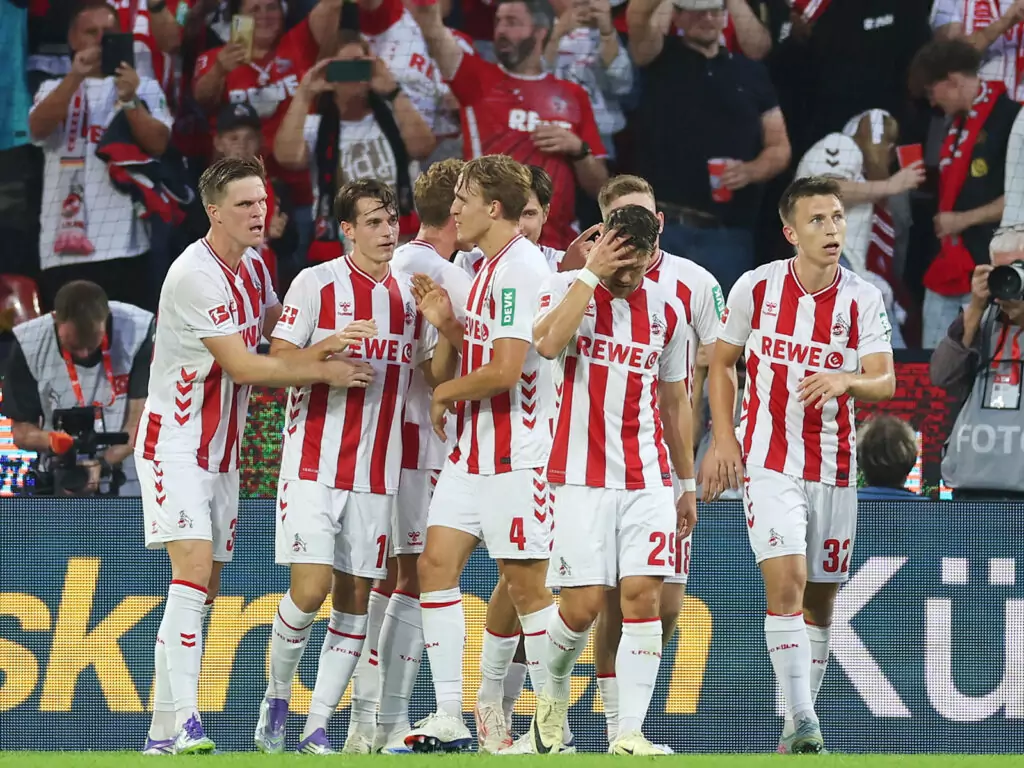 Jubel bei den Spielern des 1. FC Köln
