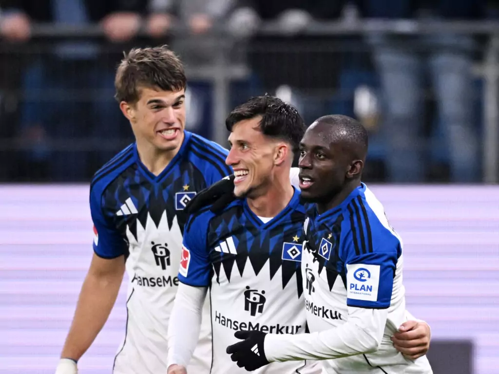 Jubel bei Spielern des Hamburger SV