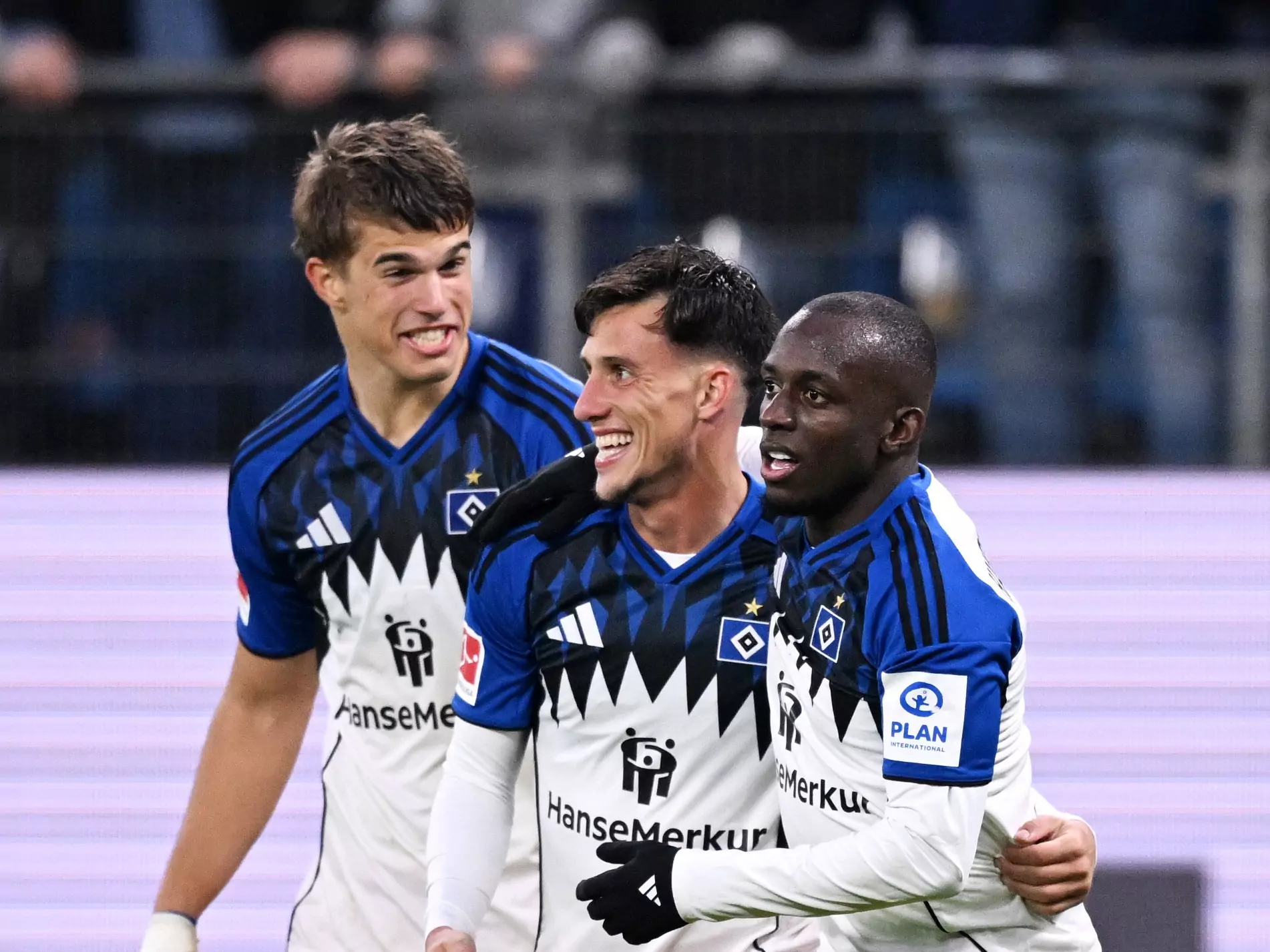 Jubel bei Spielern des Hamburger SV