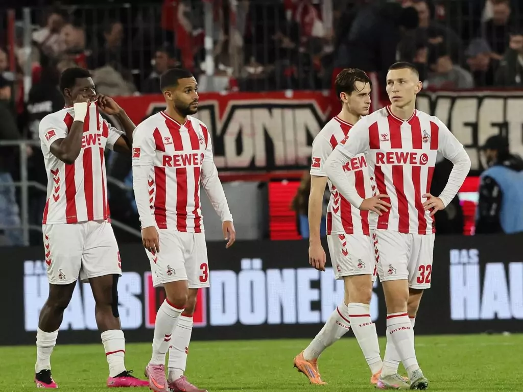 Enttäuschte Spieler des 1. FC Köln