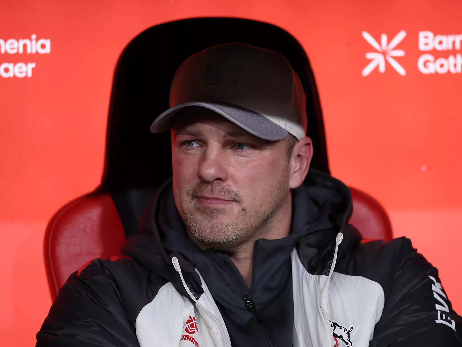 Lukas Kwasniok im Spiel des 1. FC Köln bei Bayer Leverkusen