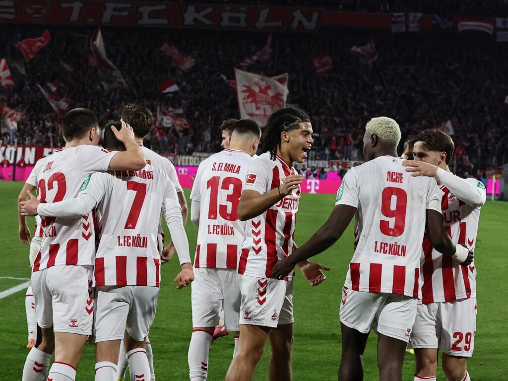 Jubel bei den Spielern des 1. FC Köln