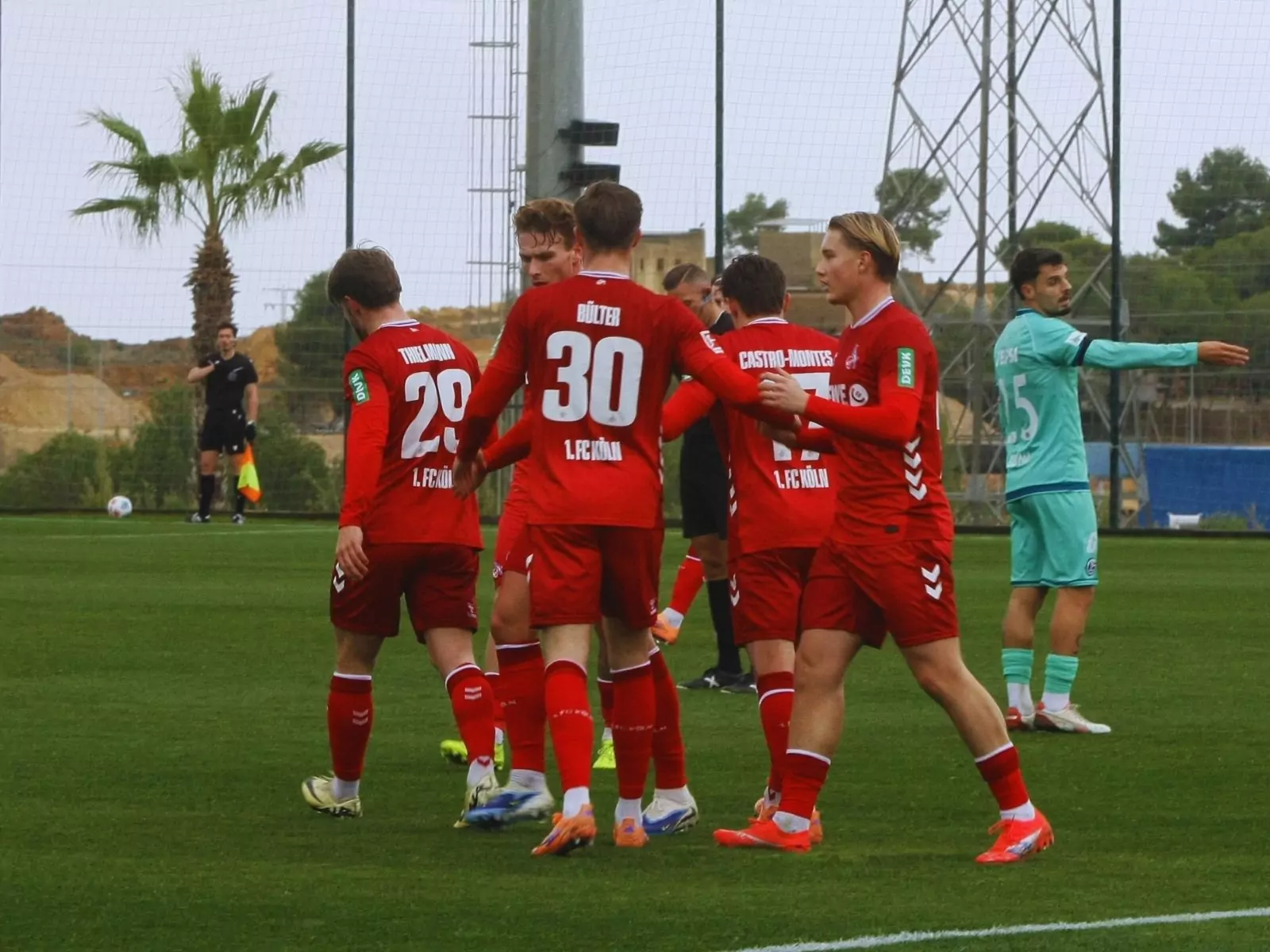 Jubel nach der Kölner Führung zum 1:0