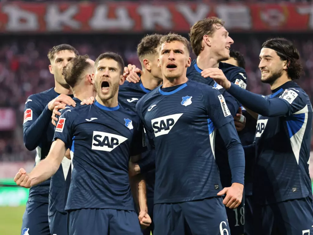 Die Spieler der TSG Hoffenheim jubeln vergangene Saison