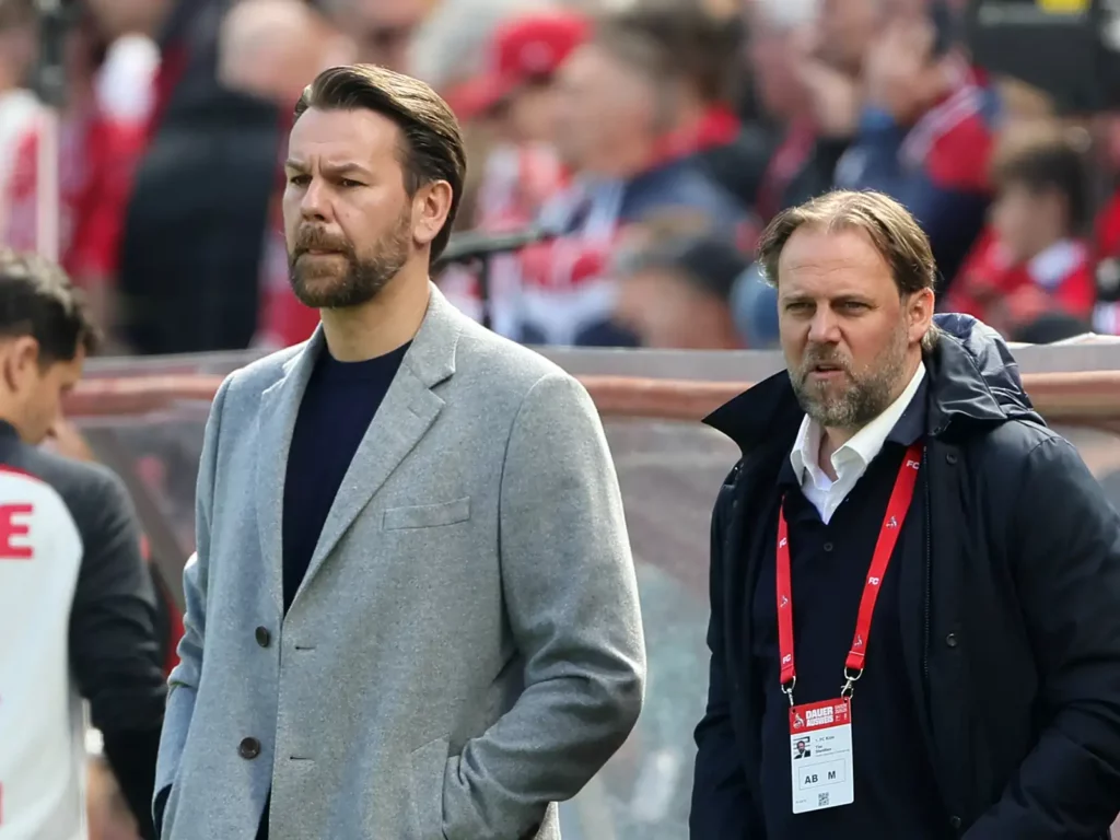Thomas Kessler und Tim Steidten bei einem Spiel des 1. FC Köln