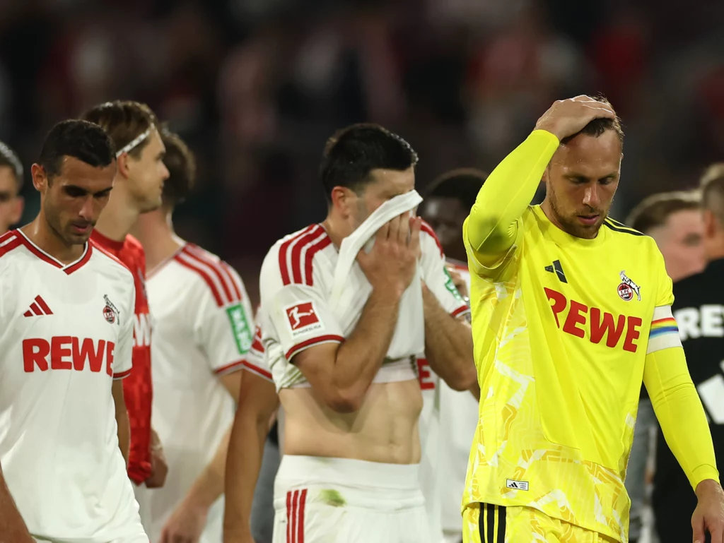 Enttäuschte Spieler des 1. FC Köln