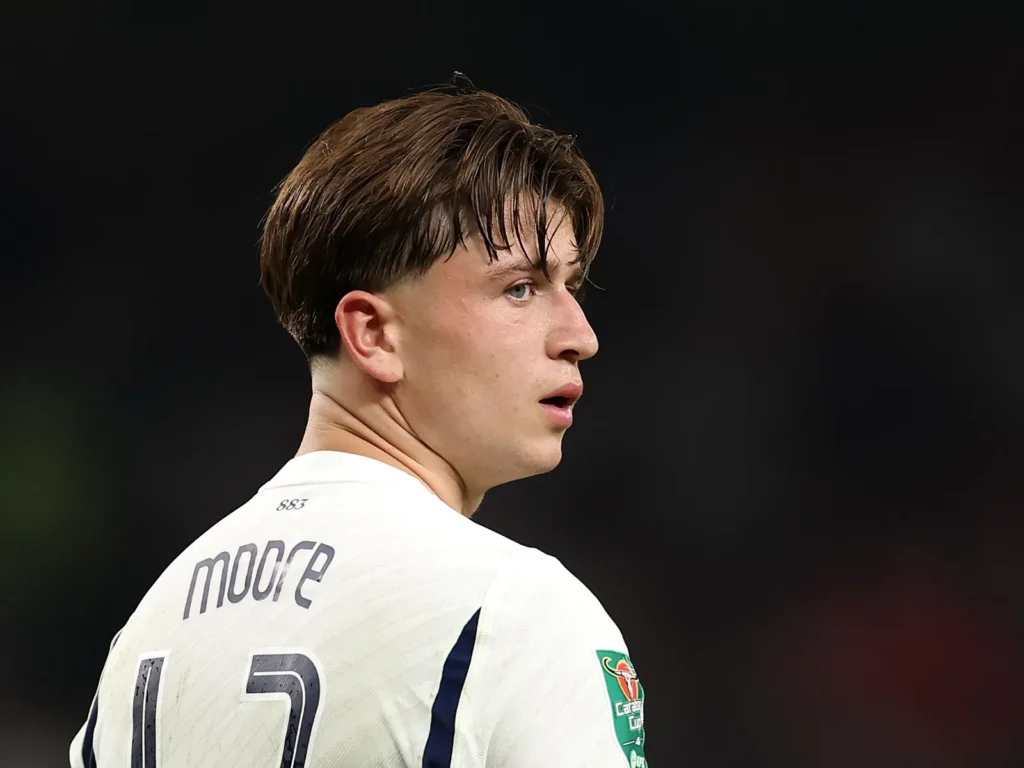 Mikey Moore spielt aktuell für die U20 der Engländer