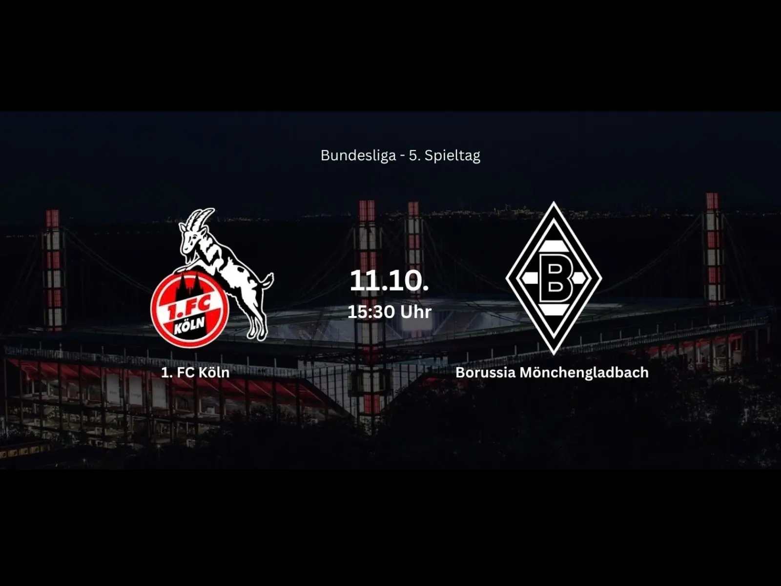 1. FC Köln gegen Borussia Mönchengladbach – alle Infos zum 5. Spieltag