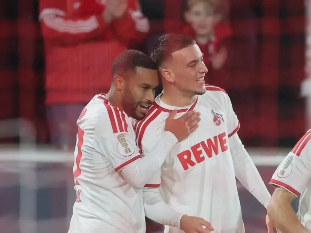 Linton Maina und Said El Mala vom 1. FC Köln