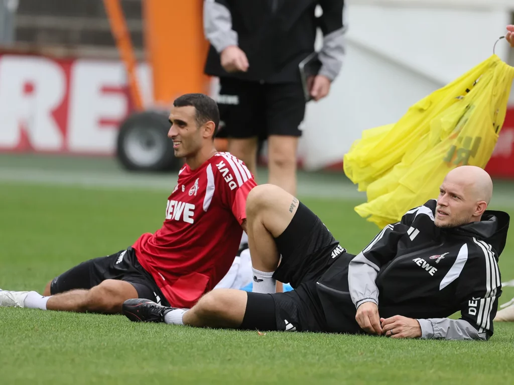 Ellyes Skhiri und René Wagner beim Training